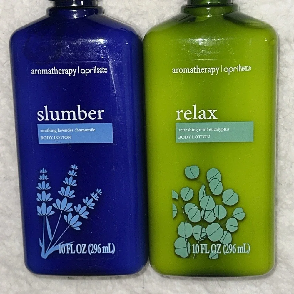 April Bath & Shower Aromatherapy Body Lotion Set Slumber Relax Lavender Mint